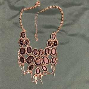 Elegant Gold and Black Statement Necklace